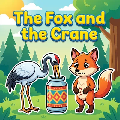 The Fox and the Crane – Aesop Fable for Kids