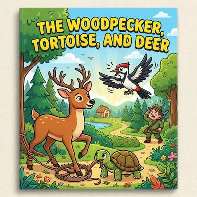 The Woodpecker, Tortoise, and Deer