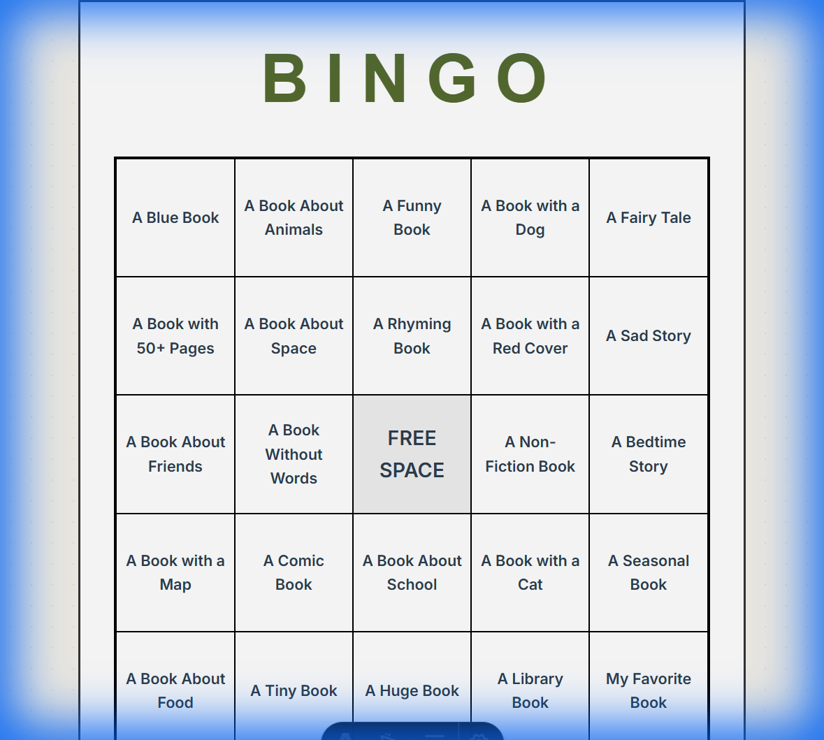 Reading Bingo